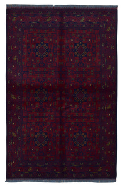 Afghan Rug Hand Knotted Oriental Rug Khal Mohammadi Afghan Area Rug 4'2X6'5