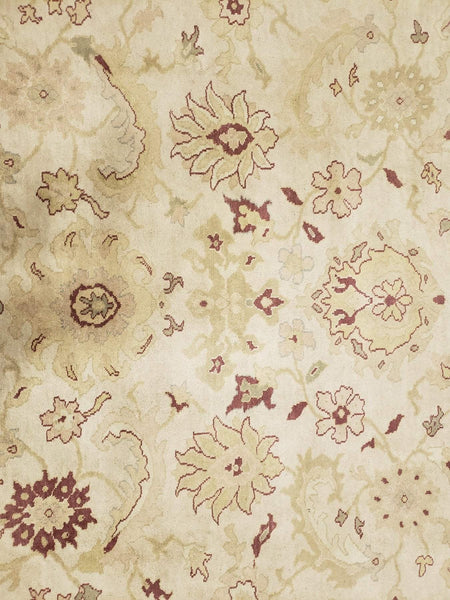 Beige and Red Fine Peshawar Oriental Area Rug 10'2X13'4
