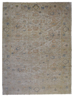 Egypt Hand Knotted Oriental Rug Semi-Antique Fine Peshawar Area Rug 11'2x13'9