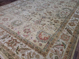 Indian Rug Hand Knotted Oriental Rug Fine Agra Design Large Oriental Rug 10'x14'1