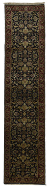 Indian Rug Hand Knotted Oriental Rug Fine Jaipur Oriental Runner 2'6X12'1