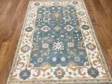 Indian Rug Hand Knotted Oriental Rug Fine Oushak Oriental Area Rug 4'1X6'