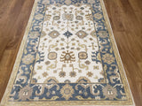 Indian Rug Hand Knotted Oriental Rug Fine Oushak Oriental Rug 4'X6'