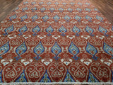 Indian Rug Hand Knotted Oriental Rug Fine Oushak Turkish Knot Large Oriental Rug 9'1X12'