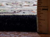 Indian Rug Hand Knotted Oriental Rug Fine Silk Tabriz Oriental Rug 2'9x8'4