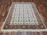 Indian Rug Hand Knotted Oriental Rug Herati Oriental Area Rug 5'8X8'1