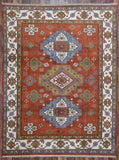 Indian Rug Hand Knotted Oriental Rug Kazak Oriental Area Rug 7'7x9'10