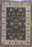 Indian Rug Hand Knotted Oriental Rug Large Fine Kashan Oriental Rug 6'2 x 9'
