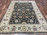Indian Rug Hand Knotted Oriental Rug Large Fine Kashan Oriental Rug 6'2x9'