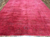 Indian Rug Hand Knotted Oriental Rug Large Overdye Oriental Rug 9'10x13'9