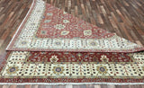 Indian Rug Hand Knotted Oriental Rug Large Rug Chobi Peshawar 7'11X9'