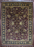 Indian Rug Hand Knotted Oriental Rug Large Tabriz Oriental Rug 9'X12'
