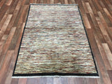 Indian Rug Hand Knotted Oriental Rug Modern Design Oriental Small Area Rug 4'X5'10