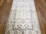 Indian Rug Hand Knotted Oriental Rug Oushak Oriental Area Rug 3'X5'1