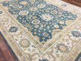 Indian Rug Hand Knotted Oriental Rug Oushak Oriental Large Area Rug 9'7X13'9