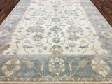 Indian Rug Hand Knotted Oriental Rug Oushak Oriental Large Rug 9'10x13'9