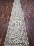 Indian Rug Hand Knotted Oriental Rug Oushak Oriental Runner 2'7X19'9