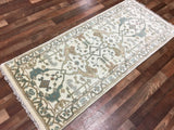 Indian Rug Hand Knotted Oriental Rug Oushak Oriental Small Area Rug 2'7X5'10