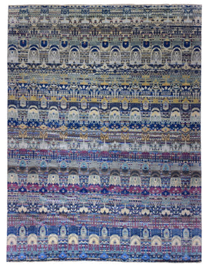 Indian Rug Hand Knotted Oriental Rug Oversized Fine ̉̉Modern Oushak Oriental Rug 12' x 15'