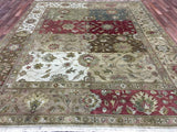 Indian Rug Hand Knotted Oriental Rug Rare Fine Paeh Garden Oriental with Silk Rug 8'1x9'10