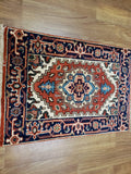 Indian Rug Hand Knotted Oriental Rug Serapi Oriental Area Rug 2'1X3'