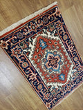Indian Rug Hand Knotted Oriental Rug Serapi Oriental Area Rug 2'1X3'