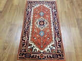 Indian Rug Hand Knotted Oriental Rug Serapi Oriental Area Rug 2'2X4'
