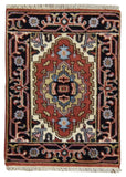 Indian Rug Hand Knotted Oriental Rug Serapi Oriental Area Rug 2'X2'11