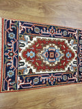 Indian Rug Hand Knotted Oriental Rug Serapi Oriental Area Rug 2'X2'11