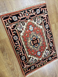 Indian Rug Hand Knotted Oriental Rug Serapi Oriental Area Rug 2'X2'11
