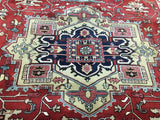 Indian Rug Hand Knotted Oriental Rug Serapi Oriental Area Rug 9'1X11'10