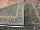 Indian Rug Hand Knotted Oriental Rug Very Fine Estate Herati Large Area Rug 9'x12'1