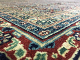 Indian Rug Hand Knotted Oriental Rug Very Fine Estate Herati Large Area Rug 9'x12'1