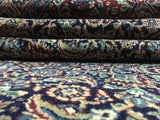 Indian Rug Hand Knotted Oriental Rug Very Fine Estate Herati Large Area Rug 9'x12'1