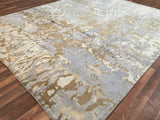 Indian Rug Hand Knotted Oriental Rug Very Fine Modern Large Oriental Rug 8'X9'9