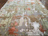 Indian Rug Hand Knotted Oriental Rug Very Fine Modern with Silk Oriental Area Rug 8'2X9'4