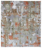 Indian Rug Hand Knotted Oriental Rug Very Fine Modern with Silk Oriental Area Rug 8'2X9'4