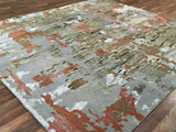 Very Fine Modern with Silk Oriental Area Rug 8'2X9'4