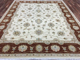 Indian Rug Hand Knotted Oriental Rug Very Fine Peshawar Area Rug 8'1X10'