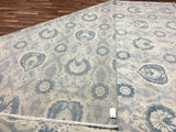 Indian Rug Hand Knotted Oriental Rug Very Fine Turkish Knot Oushak Area Rug 11'9X15'