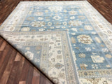 Pakistan Hand Knotted Oriental Rug Large Oushak Oriental Rug 9'9x13'9