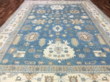 Pakistan Hand Knotted Oriental Rug Large Oushak Oriental Rug 9'9x13'9