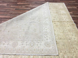 Pakistani Rug Hand Knotted Oriental Rug Semi-Antique Very Fine Light Venetian Peshawar Rug 8'2 x 9'7