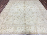 Pakistani Rug Hand Knotted Oriental Rug Semi-Antique Very Fine Light Venetian Peshawar Rug 8'2 x 9'7