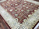 Pakistani Rug Hand Knotted Oriental Rug Very Fine Large Oriental Silk Tabriz Rug 10' x 14'