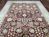 Pakistani Rug Hand Knotted Oriental Rug Very Fine Large Oriental Silk Tabriz Rug 10' x 14'