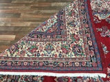 Persian Rug Hand Knotted Oriental Rug Antique  Persian Sarouk Rug 10'8x13'11