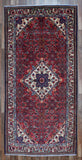 Persian Rug Hand Knotted Oriental Rug Semi-Antique Estate Persian Hamadan Rug 5' x 10'7