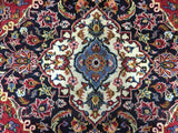 Persian Rug Hand Knotted Oriental Rug Semi-Antique Fine Estate Kashan Persian Rug 9'6 x 13'