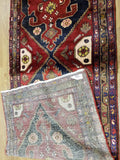 Persian Rug Hand Knotted Oriental Rug Semi-Antique Fine Persian Hamadan Runner 3'6X9'10